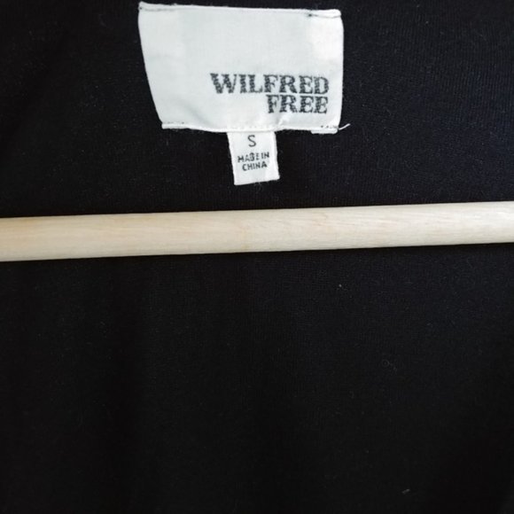 [SOLD] Aritzia Wilfred Ronja Dress Black Short Sleeve Tie - Picture 6 of 7